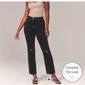 Abercrombie & Fitch The Ankle Straight Ultra High Rise —- CURVE LOVE